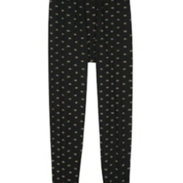 The Great. Rose Waffle Long John pants - Black on Garmentory