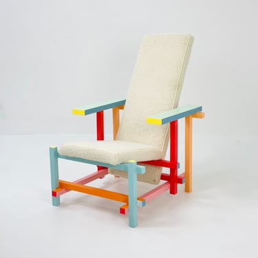 Mid century up cycled design armchair by Gerrit T. Rietveld 