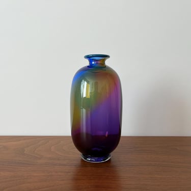 Transjö Hytta Swedish Art Glass Vase by Wolff Ritzman and Carlsson (WRC) - 5 3/4