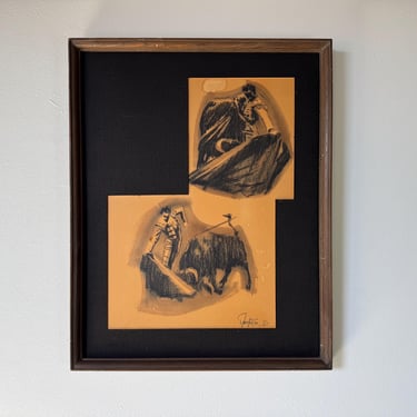 1965 Vintage Matador Mixed Media Painting by Jack Amoroso | Miami