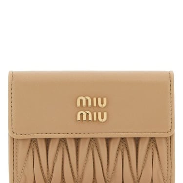 Miu Miu Woman Sand Leather Wallet