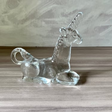 Vintage Kosta Boda Cast Glass Zoo Series Unicorn 