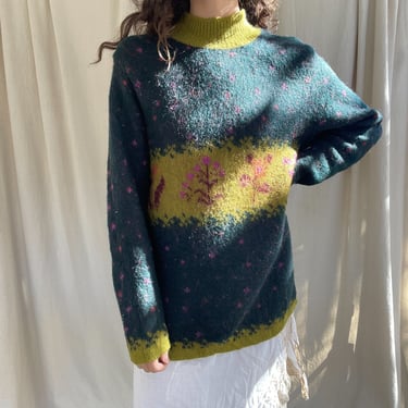 80s made in Italy floral sweater 