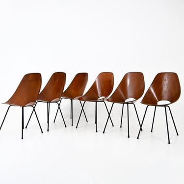 Medea Chairs by Vittorio Nobili for Frattelli Tagliabue, 1950s, set of 6 