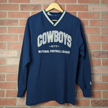 Vintage 90s NFL Dallas Cowboys Football ORIGINAL Longsleeve Shirt / Sweatshirt - Large 