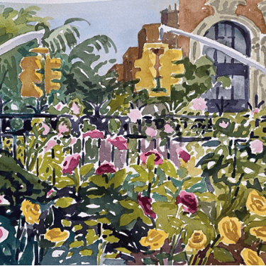 Susan Greenstein | "Jefferson Market Garden" Framed