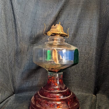 Vintage Oil Lamp 6.5 x 11.5 x 5.5