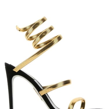 Rene Caovilla Women Gold Metal Juniper Sandals