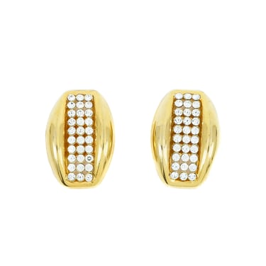 Goldtone Rhinestone Studded Earrings