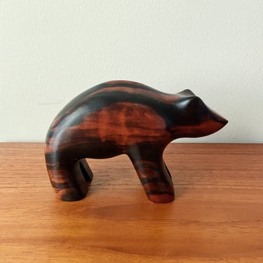 Alert Cub Bear Made in Denmark Brazilian Rosewood Danish Mid Century Rare Tjomsland manner 