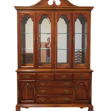 STANLEY FURNITURE American Craftsman Traditional Style Solid Cherry 60" Buffet w. Lighted Display China Cabinet 0511-02 / 0511-21 