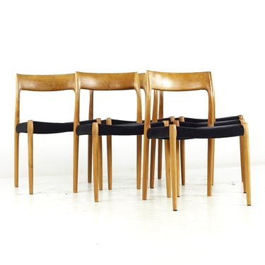 Niels Moller Model 77 Mid Century Teak Dining Chairs - Set of 6 - mcm 
