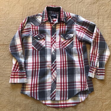 80s Wrangler Cotton Western Flannel Medium 