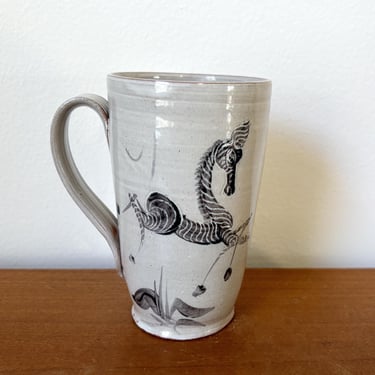 Signed Scheier Pottery Cup / Mug by Edwin / Mary Scheier 