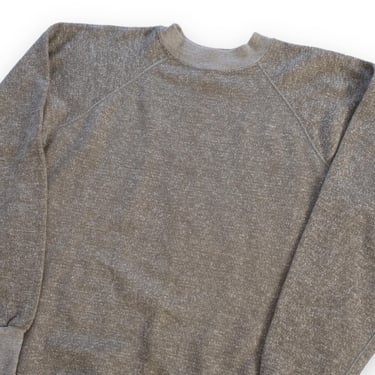 grey sweatshirt / raglan sweatshirt / 1960s heather grey raglan crew neck gusset sweatshirt Medium 