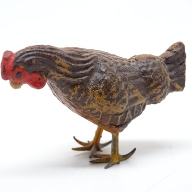 Vintage Italian Creche Rooster, Hand Painted Farm Animal Chicken for  Christmas Putz, Lead Feet, Italy 
