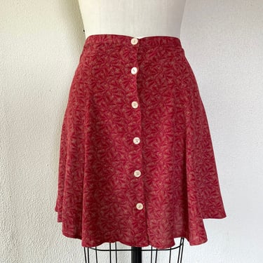 1990’s rayon flared mini skirt 