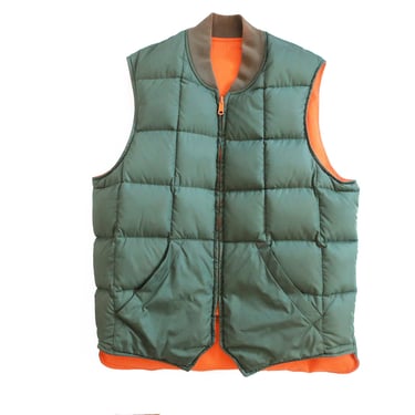 Eddie Bauer down vest / 60s Eddie Bauer / 1960s Eddie Bauer Sundowner Down reversible hunting vest Medium 