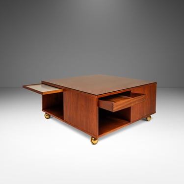 Rare Danish Mid-Century Modern Cube Coffee Table in Teak by Peter Løvig Nielsen for Løvig, Denmark, c. 1960's 