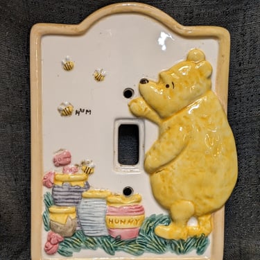 Officially Licensed Winnie the Pooh Ceramic Light Switch Plate