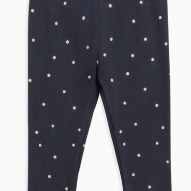 Lennon Ribbed Leggings - Mini Polka / Navy