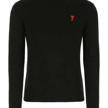 Ami Man Black Wool Sweatshirt