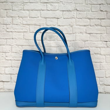 Hermes Garden Party Tote 36 in Zanzibar Blue