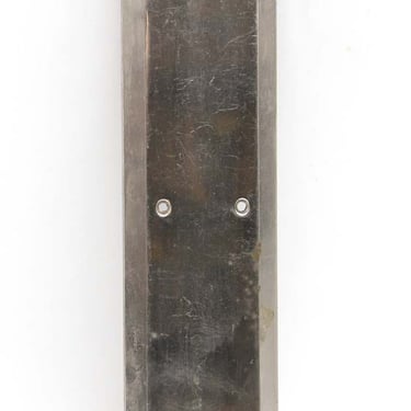 Vintage 14 in. Nickel Plated Brass Door Push Plate