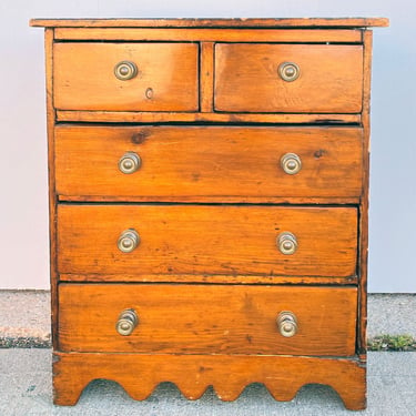 American New England Pine Miniature Chest of Drawers