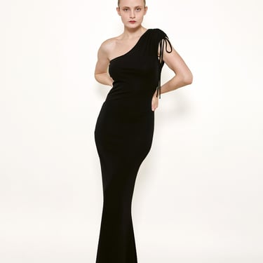 Vivienne Westwood Gold Label Black Jersey One Shoulder Dress 