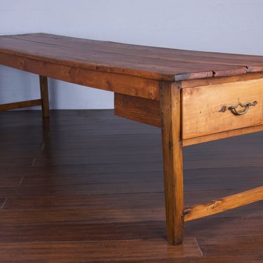19th Century Country French Farmhouse Mixed Wood Harvest Dining Table 