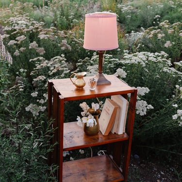 vintage French pine bespoke arts & crafts style side table