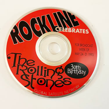 003) Rolling Stones 30th Birthday Rare ROCKLINE CD  | 1993 | Music + Interview Syndicated Rock Radio Show | Music Industry Only Compact Disc 