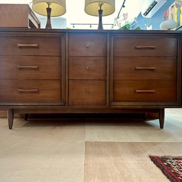 Mid Century Walnut Lowboy/Dresser by Huntley Furniture