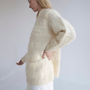 Vintage wool mohair sweater jacket / sz S 
