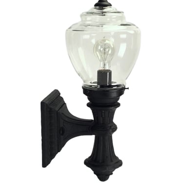 Vintage Exterior Light with Acorn Shade, ca 1900 Sconce  Restored  FREE SHIPPING 