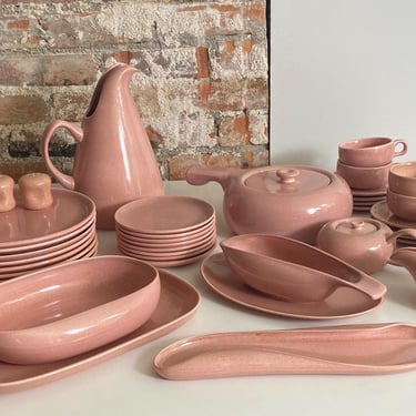 Russell Wright Ceramic Dinnerware - Steubenville - Coral 