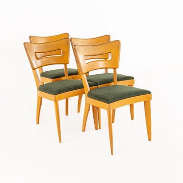 Heywood Wakefield Mid Century Maple Wheat Dogbone Chairs - Set of 4 - mcm 