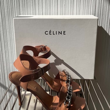 Celine by Phoebe Philo Beige Leather Sandals Sz. 37 