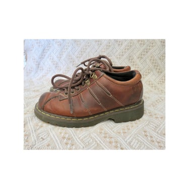 Vintage Y2K Doc Martens - 9764 - Brown Leather Lace Up Oxford Boots - UK Size 6 EUR 39 