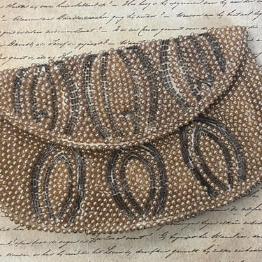 1950s pearl evening bag vintage beaded clutch purse 