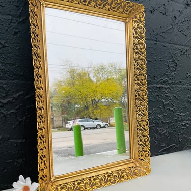 Gold Filagree Mirror Tray