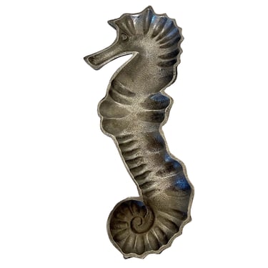 Beautiful Coastal Style Metal Seahorse Serving Dish 