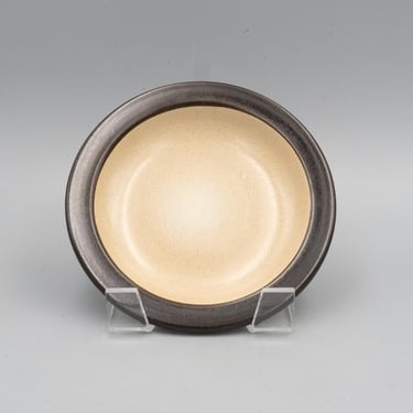 Heath Ceramics Rim Line Tan and Brown Mini Plates | Vintage California Pottery Mid Century Modern Dinnerware 