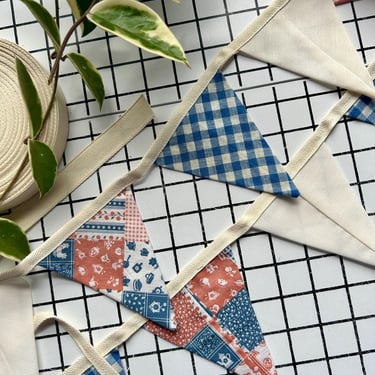 Gingham Patchwork Bunting Flags 