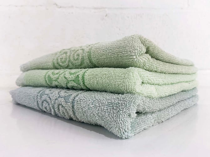 Bath Towels Cannon Monticello Vintage 1960's 2 Pcs 