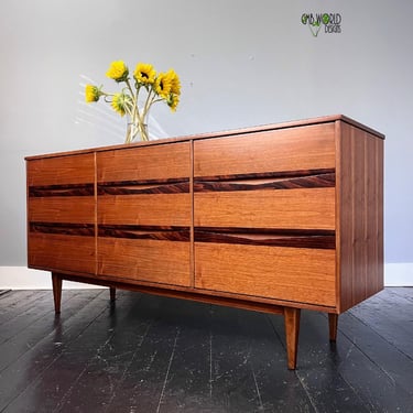 Walnut and Rosewood Lowboy