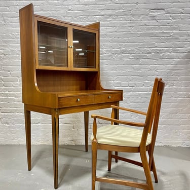 Mid Century Modern Walnut DESK + BOOKCASE and Desk Chair by Kroehler, c. 1960's 