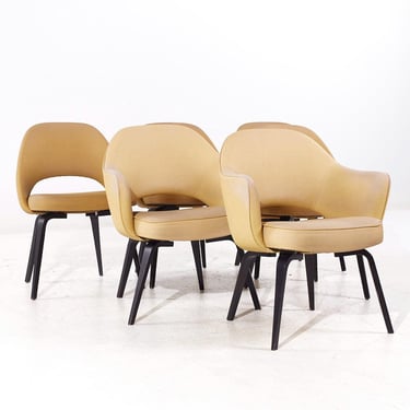 Eero Saarinen for Knoll Mid Century Bentwood Executive Dining Chairs - Set of 6 - mcm 