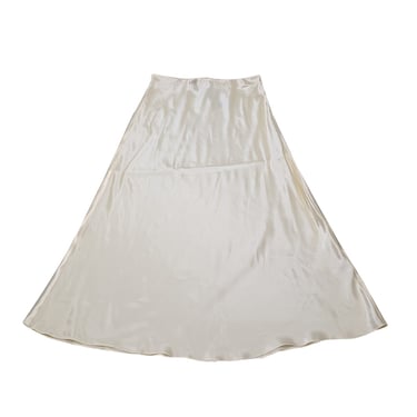 LoveShackFancy - Ivory Silk Midi Skirt Sz XS